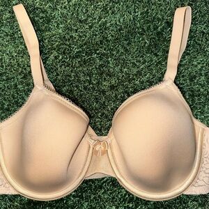 New Wacoal Halo Lace Contour Spacer 853204 Underwire Bra Sand 34C NWOT